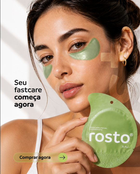 Layout convencional V2 com chamada para compra guiada da Rosto Brasil.